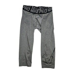 Nike Pro 3/4 Tights  Athletic Gray Boys Large 24x17.5